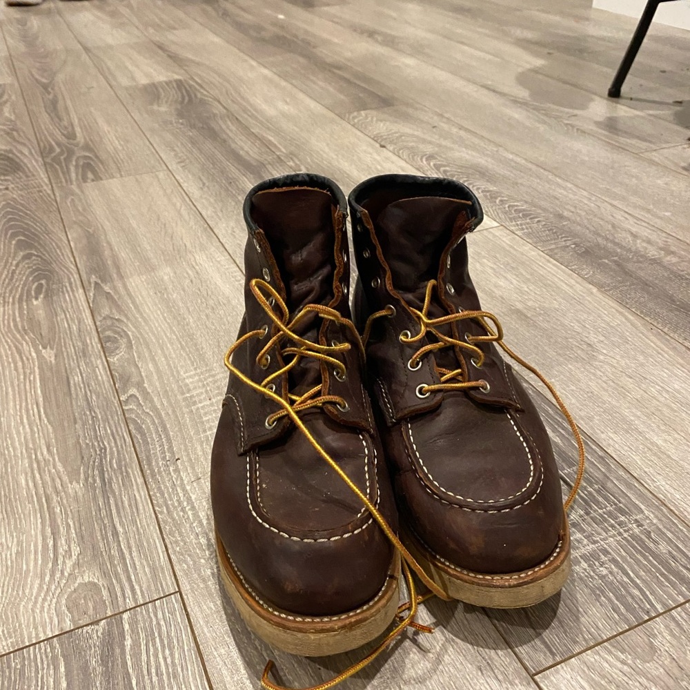 Red Wing moc toe boots—Brair Oil Slick (M-12D) - Picture 5 of 5